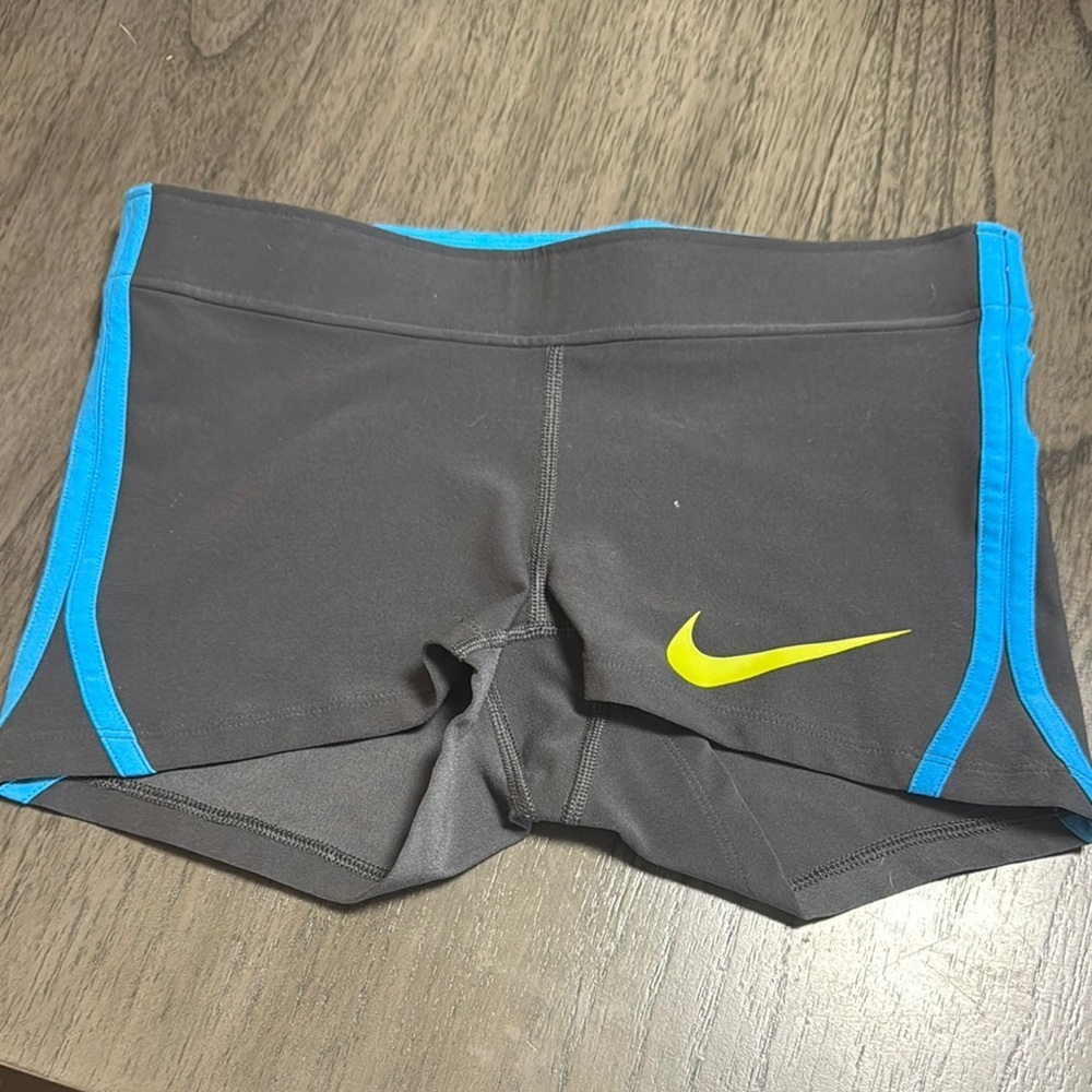 Nike Black and Blue Athletic Shorts